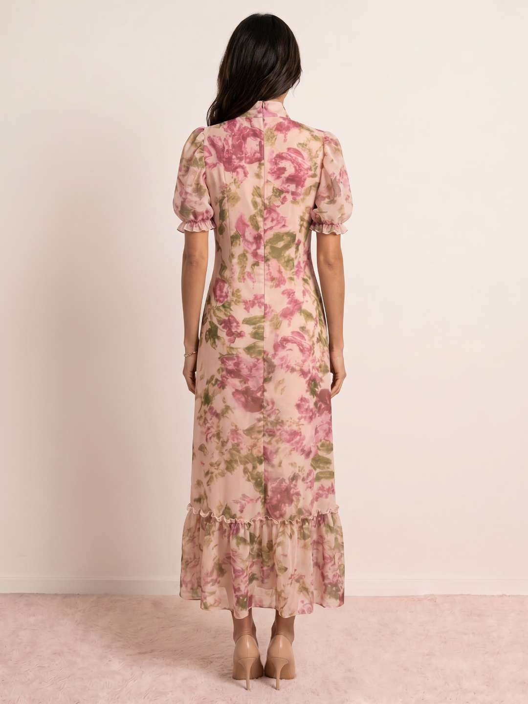 Azahara | Vestido largo floral de gasa