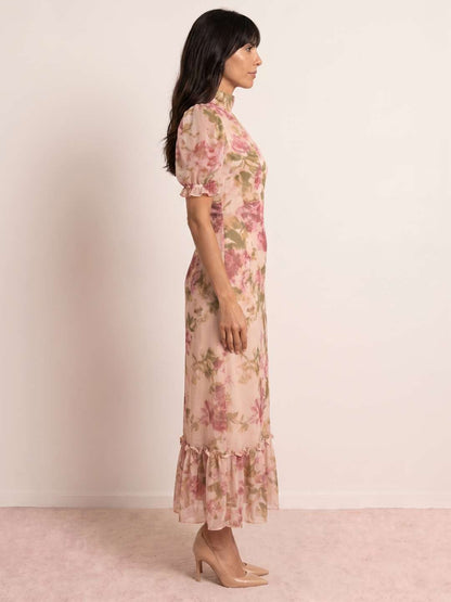 Azahara | Vestido largo floral de gasa