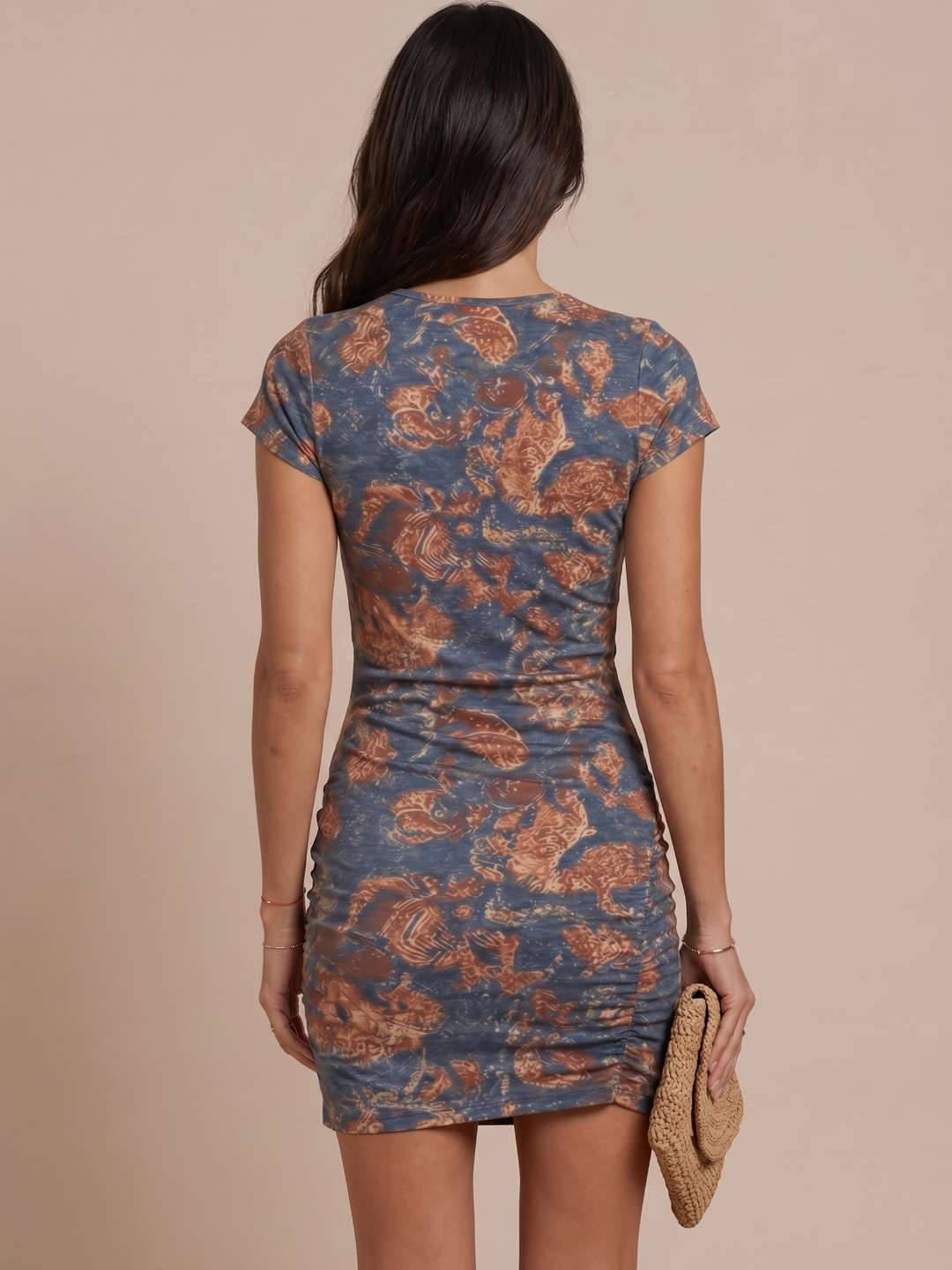Zaya | Vestido mini paisley con detalle fruncido
