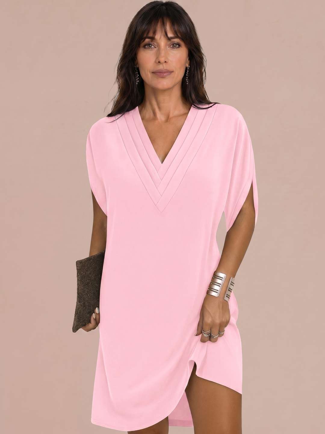 Maya | Vestido corto fluido con escote en V