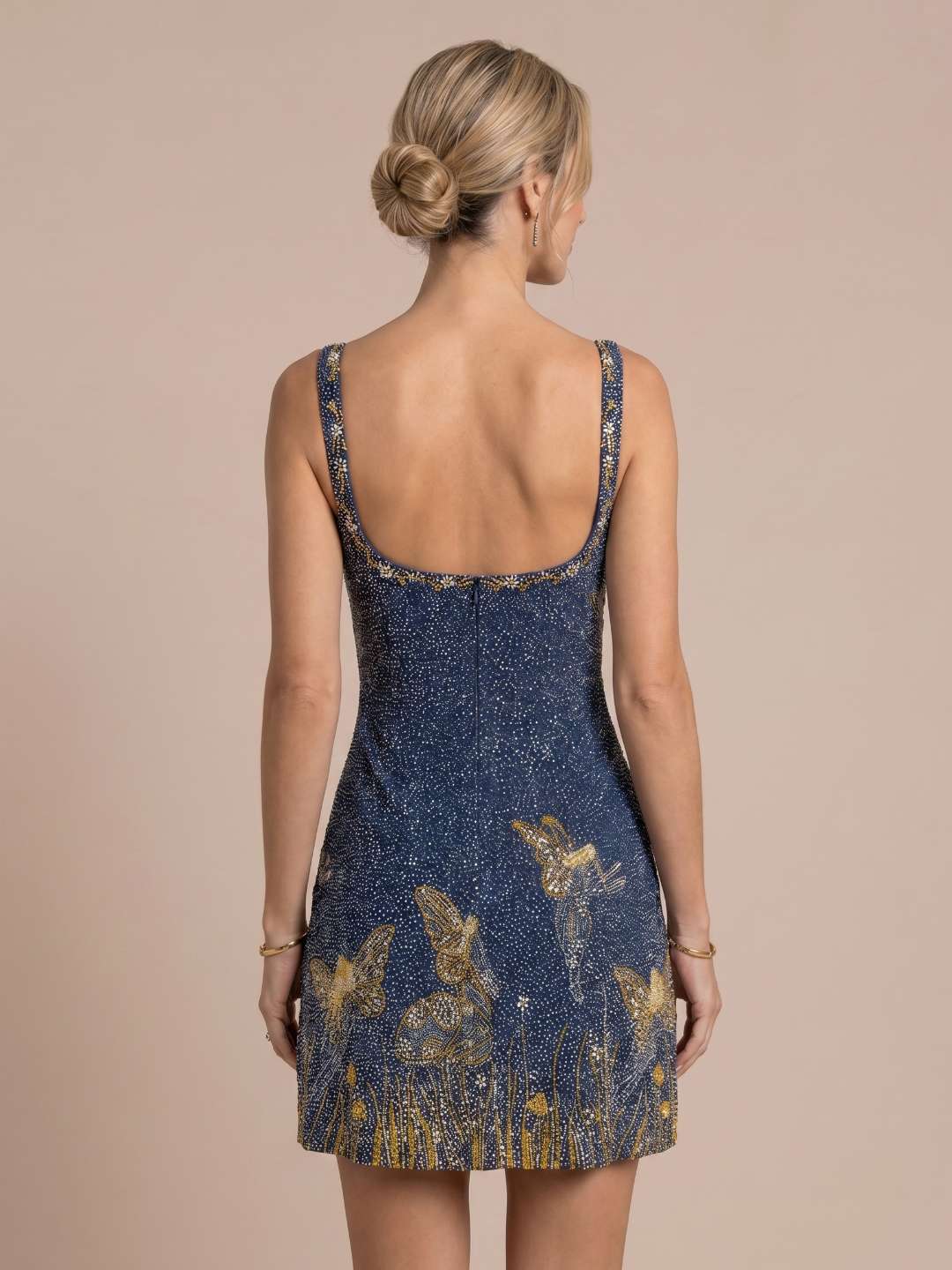 Bluvera | Vestido mini de brillo celestial