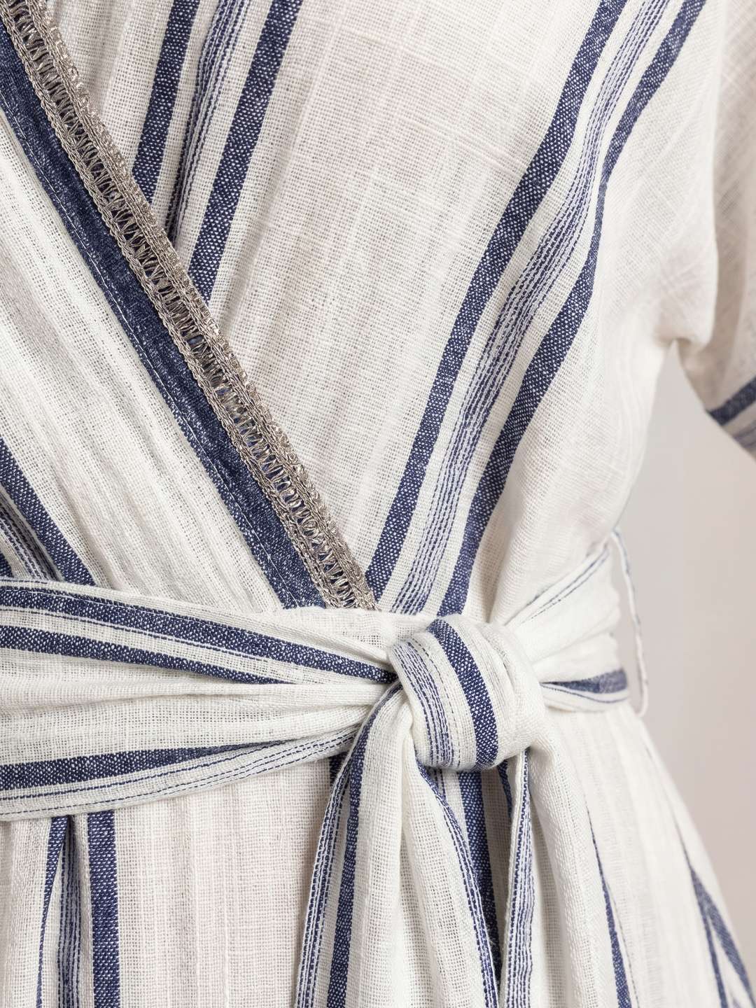 Grecia | Vestido midi cruzado con cinturón
