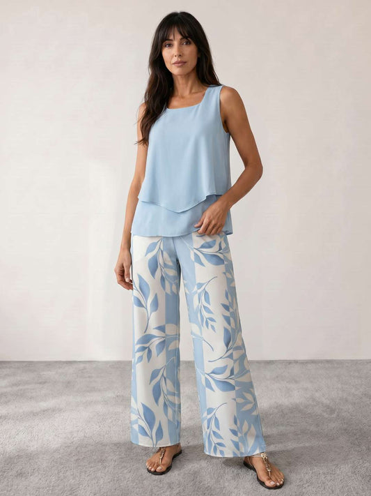 Jamie | Conjunto fluido estampado de dos piezas