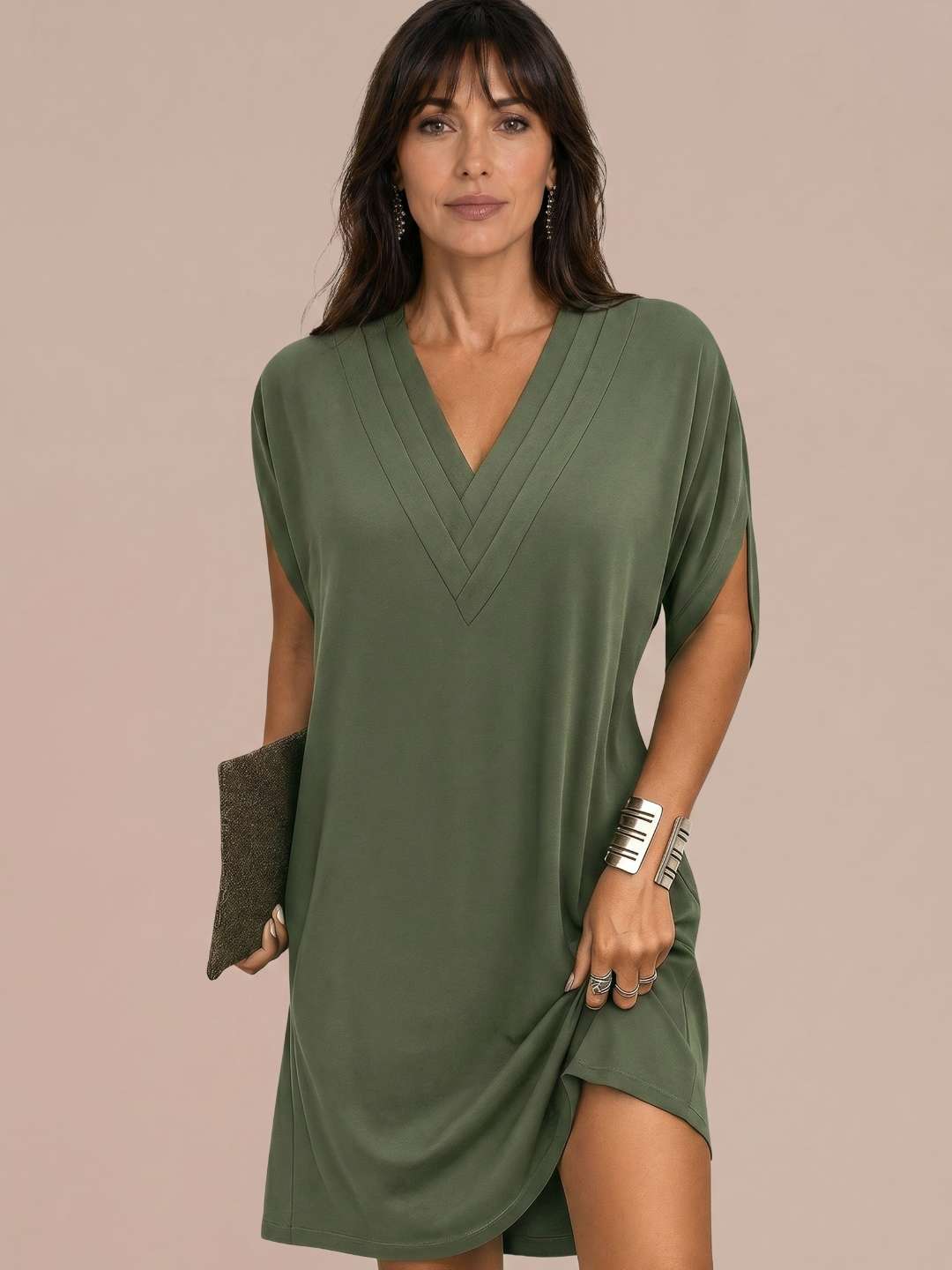 Maya | Vestido corto fluido con escote en V