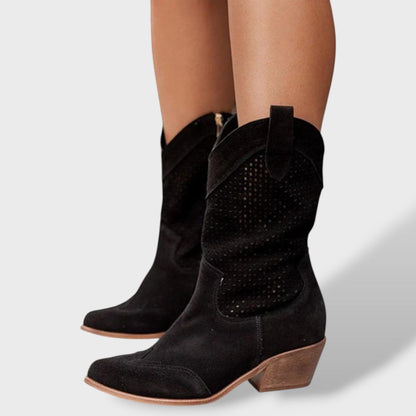 Alba | Botas cowboy caladas con tacón bloque