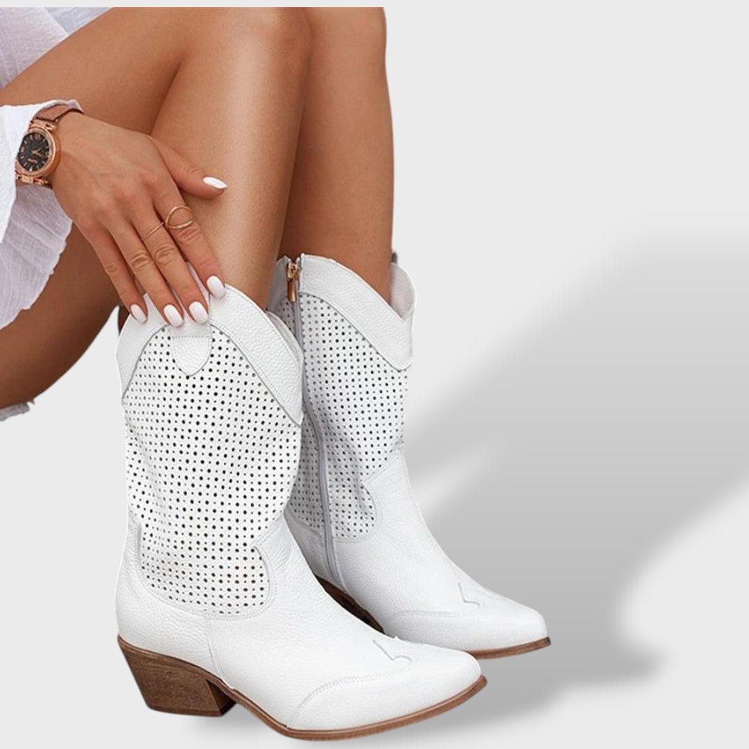Alba | Botas cowboy caladas con tacón bloque