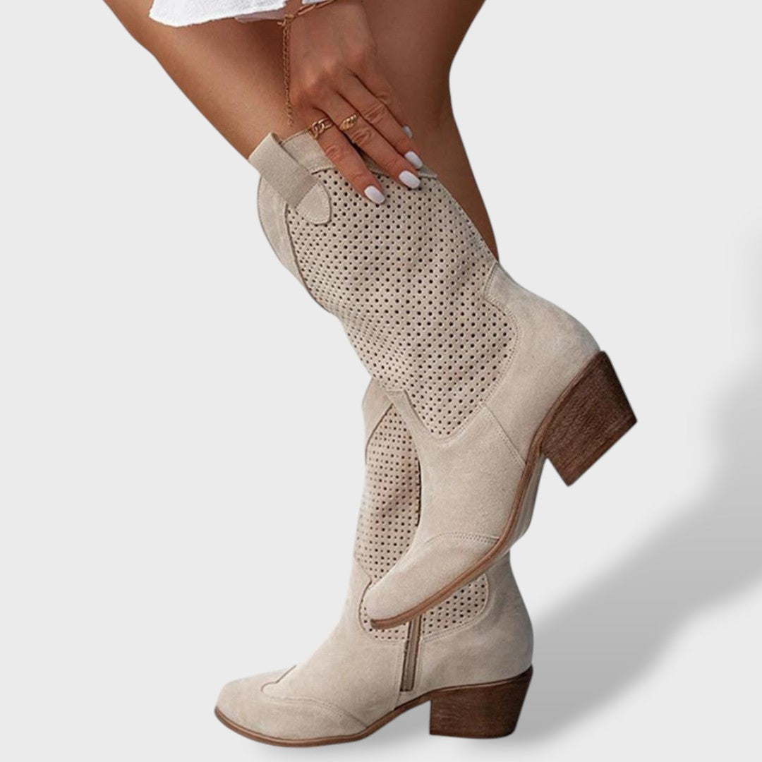 Alba | Botas cowboy caladas con tacón bloque