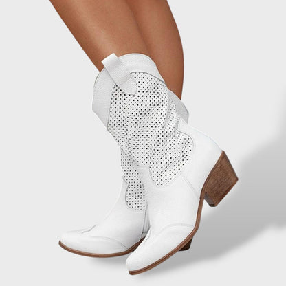 Alba | Botas cowboy caladas con tacón bloque