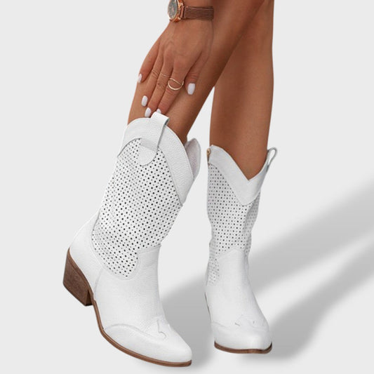 Alba | Botas cowboy caladas con tacón bloque