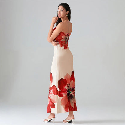 Serena | Vestido midi floral palabra de honor