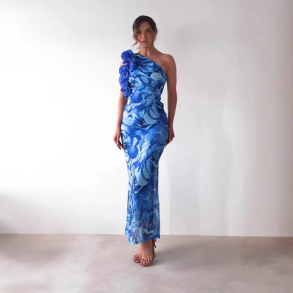 Isadora | Vestido midi floral con bajo sirena