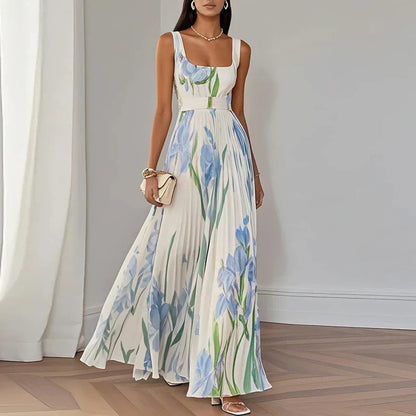 Oriah | Vestido largo floral de corte evasé