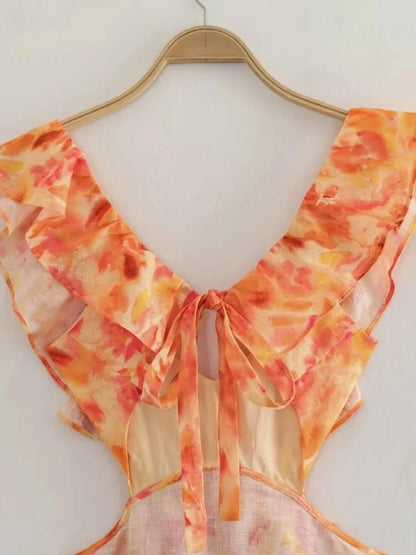 Indira | Vestido largo estampado de tirantes