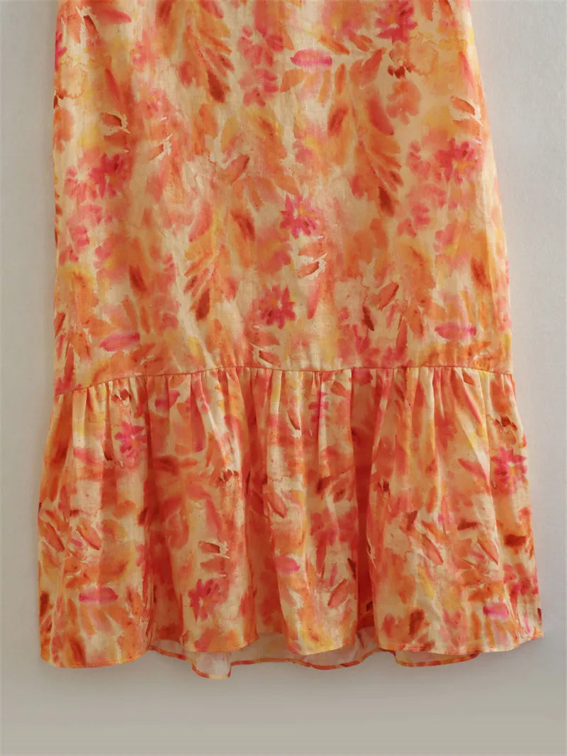 Indira | Vestido largo estampado de tirantes