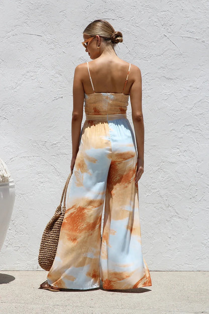 Aria | Mono estampado de pierna ancha
