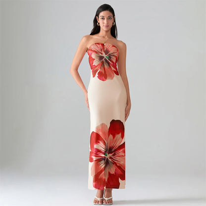 Serena | Vestido midi floral palabra de honor