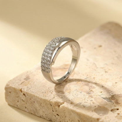 Cielo | Anillo abierto de acabado orgánico