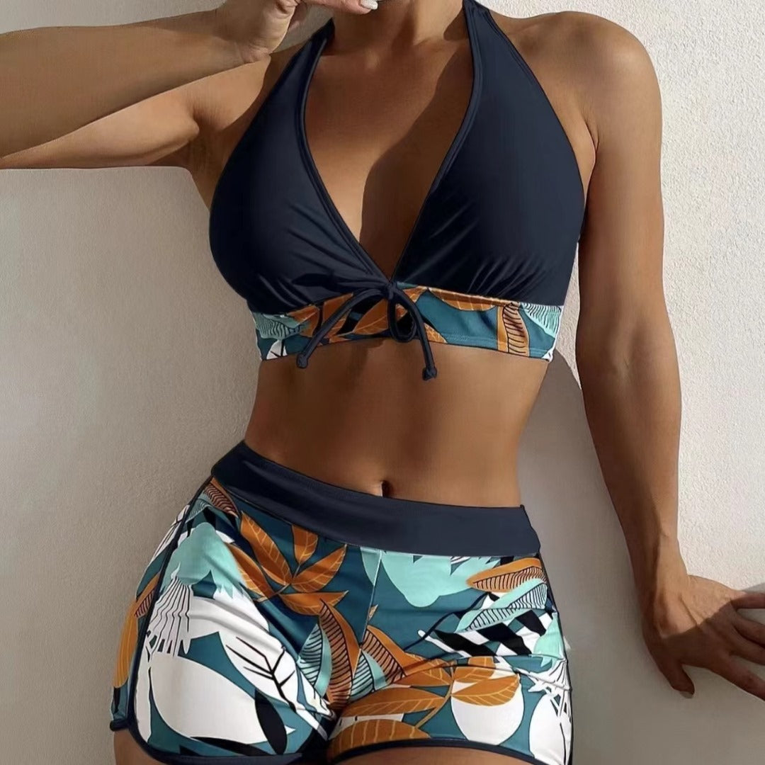 Yara | Bikini con short y top halter