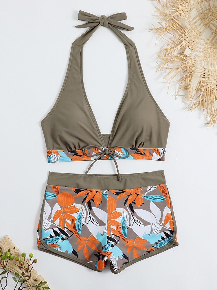 Yara | Bikini con short y top halter