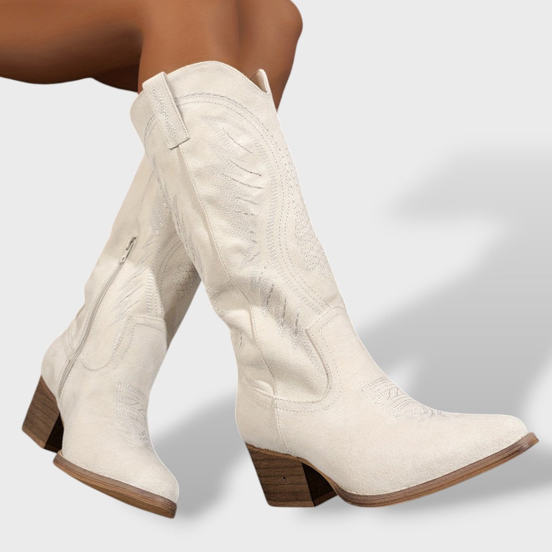 Dakota | Botas cowboy de ante con bordado