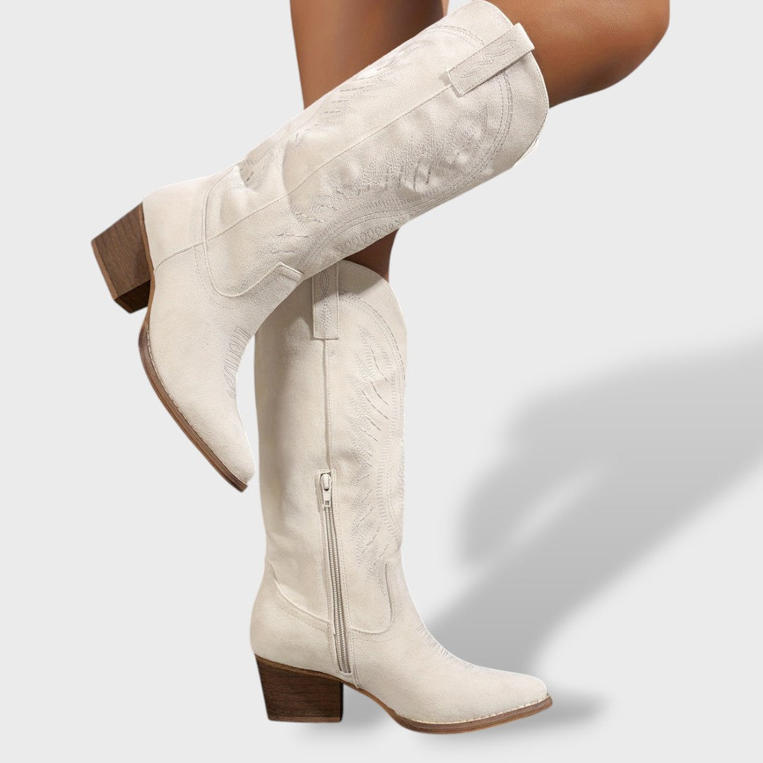 Dakota | Botas cowboy de ante con bordado