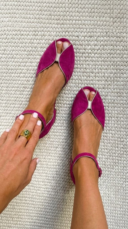 Oliva | Sandalias envolventes de ante
