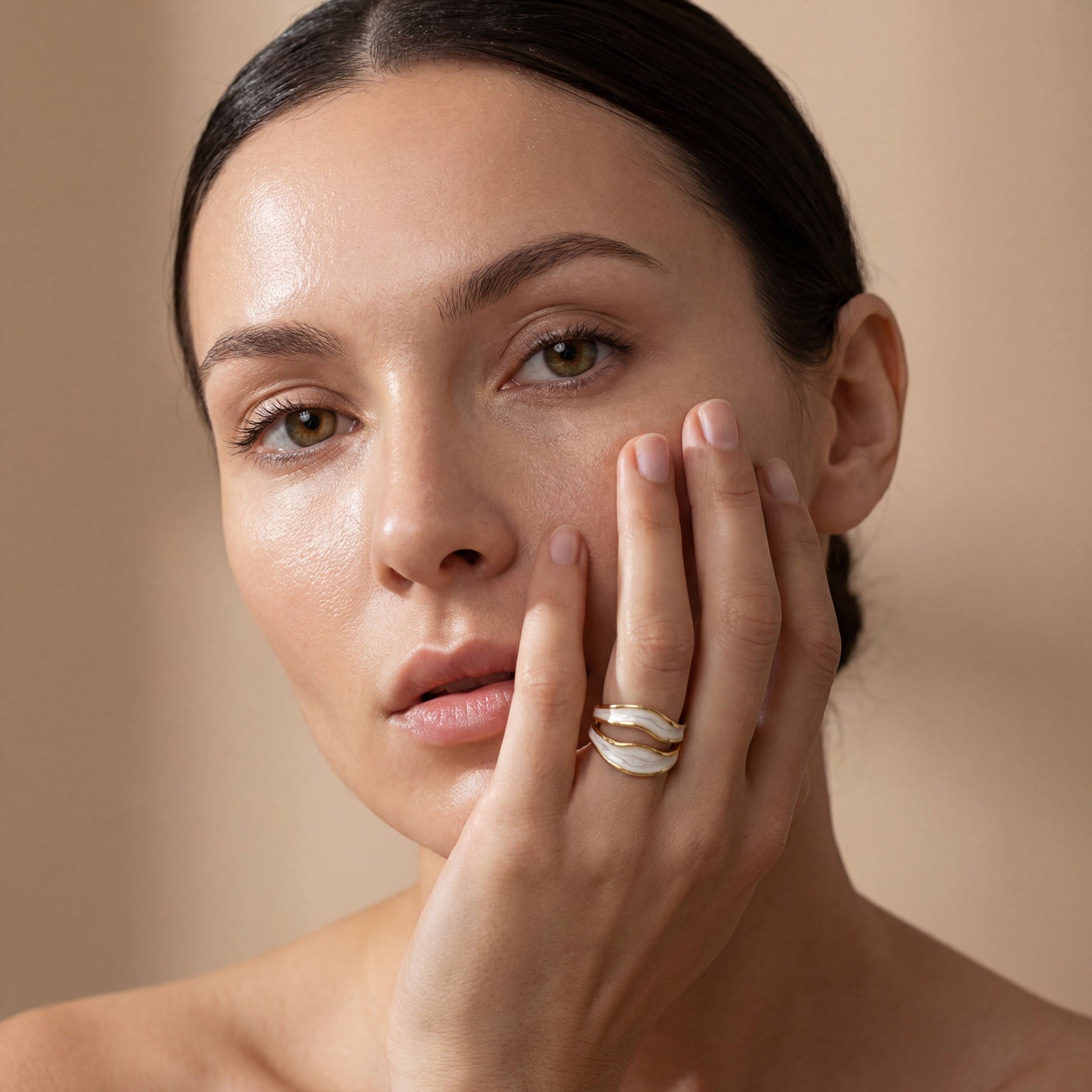 Bellina | Anillo vintage con efecto mármol