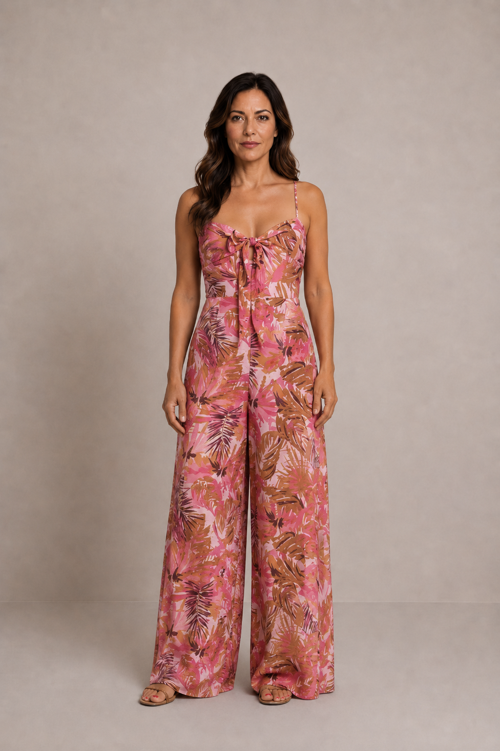 Aria | Mono estampado de pierna ancha