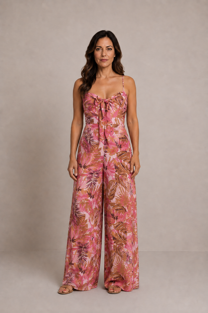 Aria | Mono estampado de pierna ancha