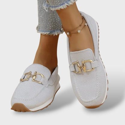 Tommaso | Mocasines de malla con herraje dorado