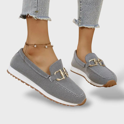 Tommaso | Mocasines de malla con herraje dorado