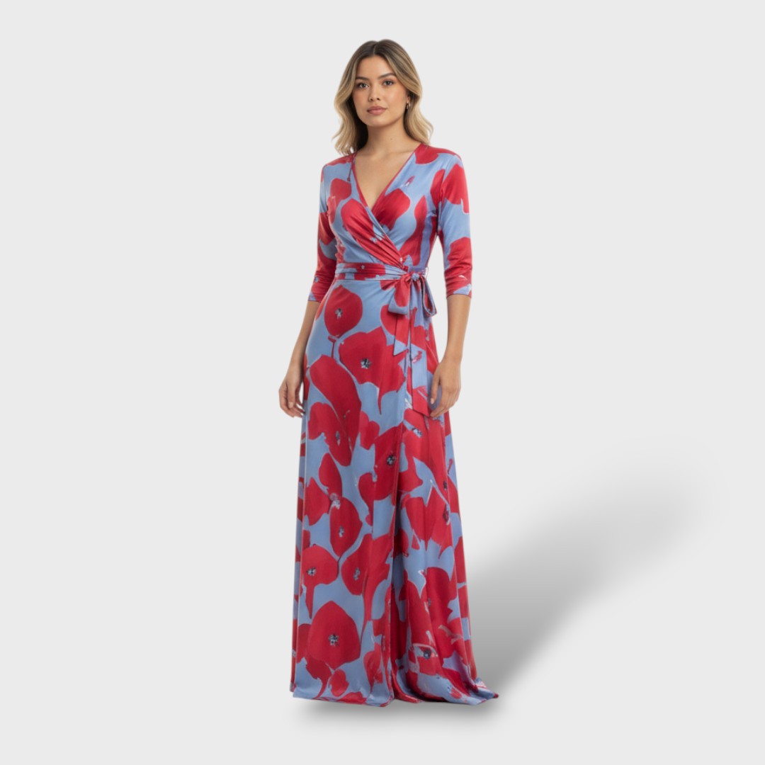 Noa | Vestido largo floral con cintura ajustable