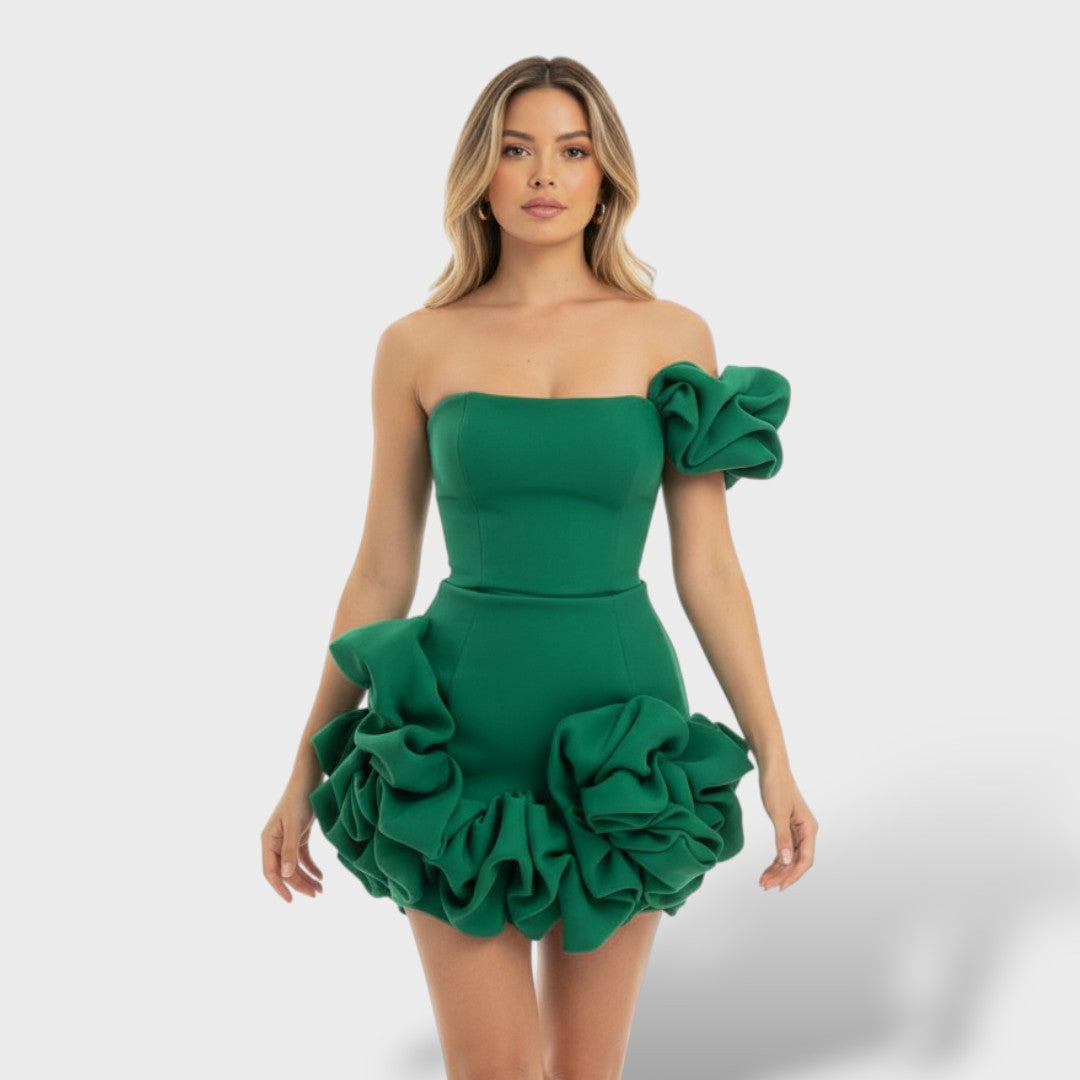 Giulia | Vestido mini elegante con volantes