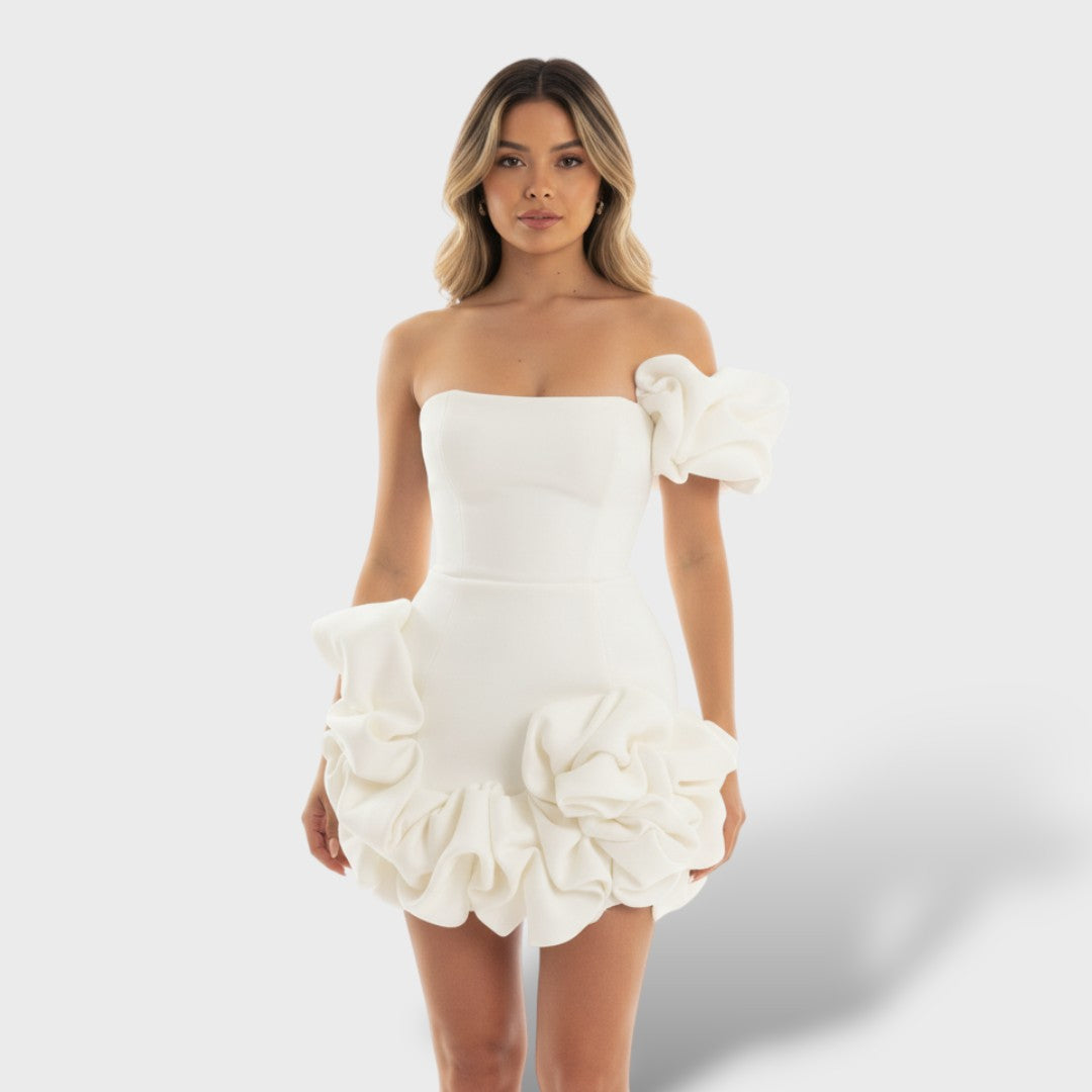 Giulia | Vestido mini elegante con volantes