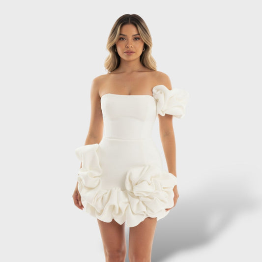 Giulia | Vestido mini elegante con volantes