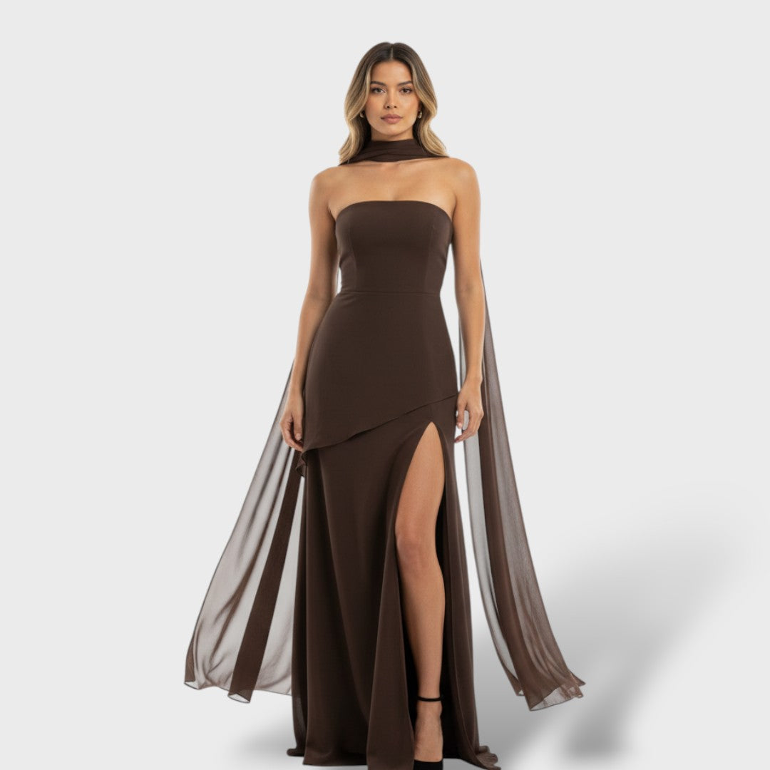 Isabella | Vestido largo elegante con abertura