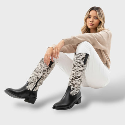 Savannah | Botas de media caña con estampado leopardo