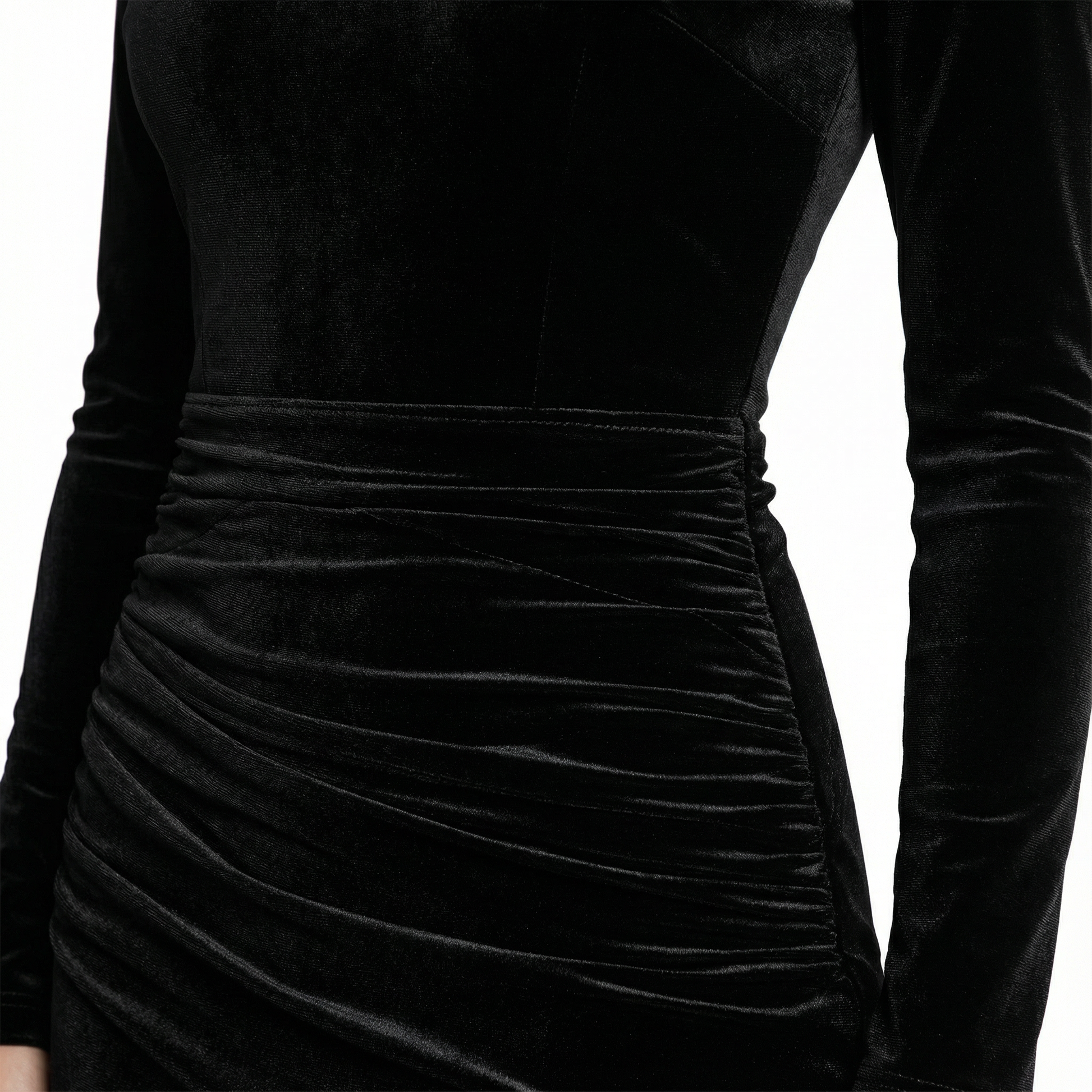 Nera | Vestido ajustado de terciopelo negro