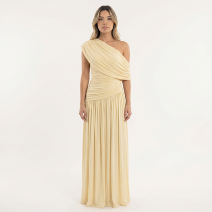 Celestina | Vestido largo asimétrico de un hombro