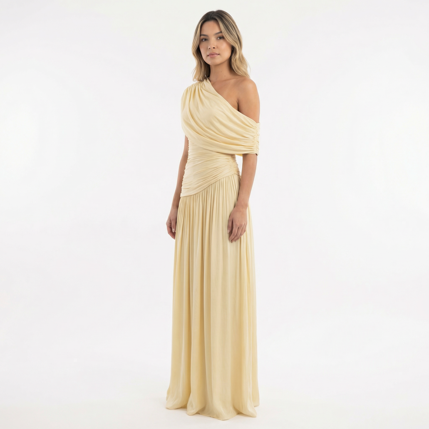 Celestina | Vestido largo asimétrico de un hombro