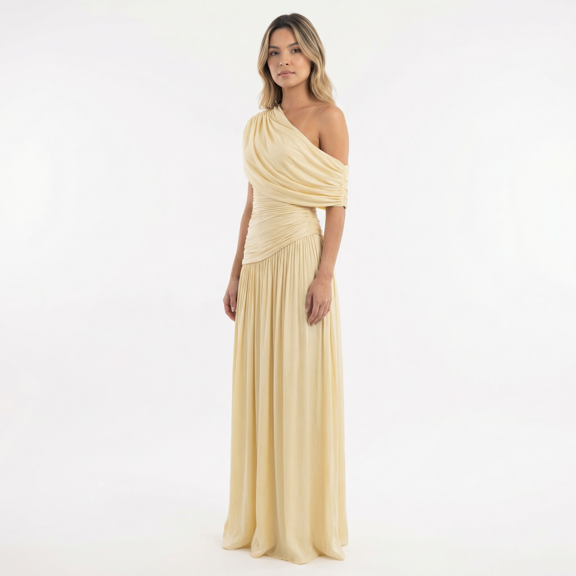 Celestina | Vestido largo asimétrico de un hombro