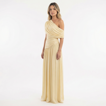 Celestina | Vestido largo asimétrico de un hombro