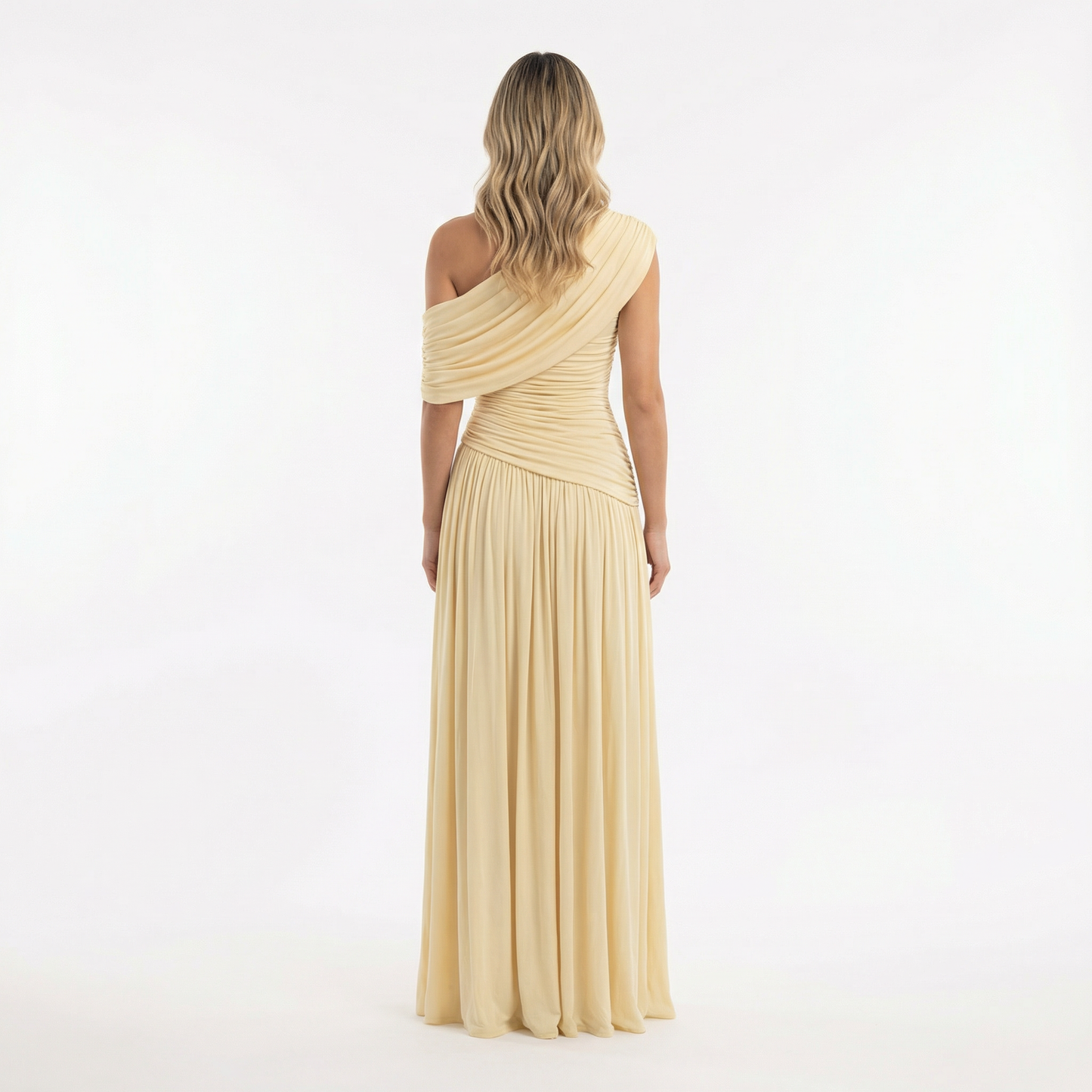 Celestina | Vestido largo asimétrico de un hombro