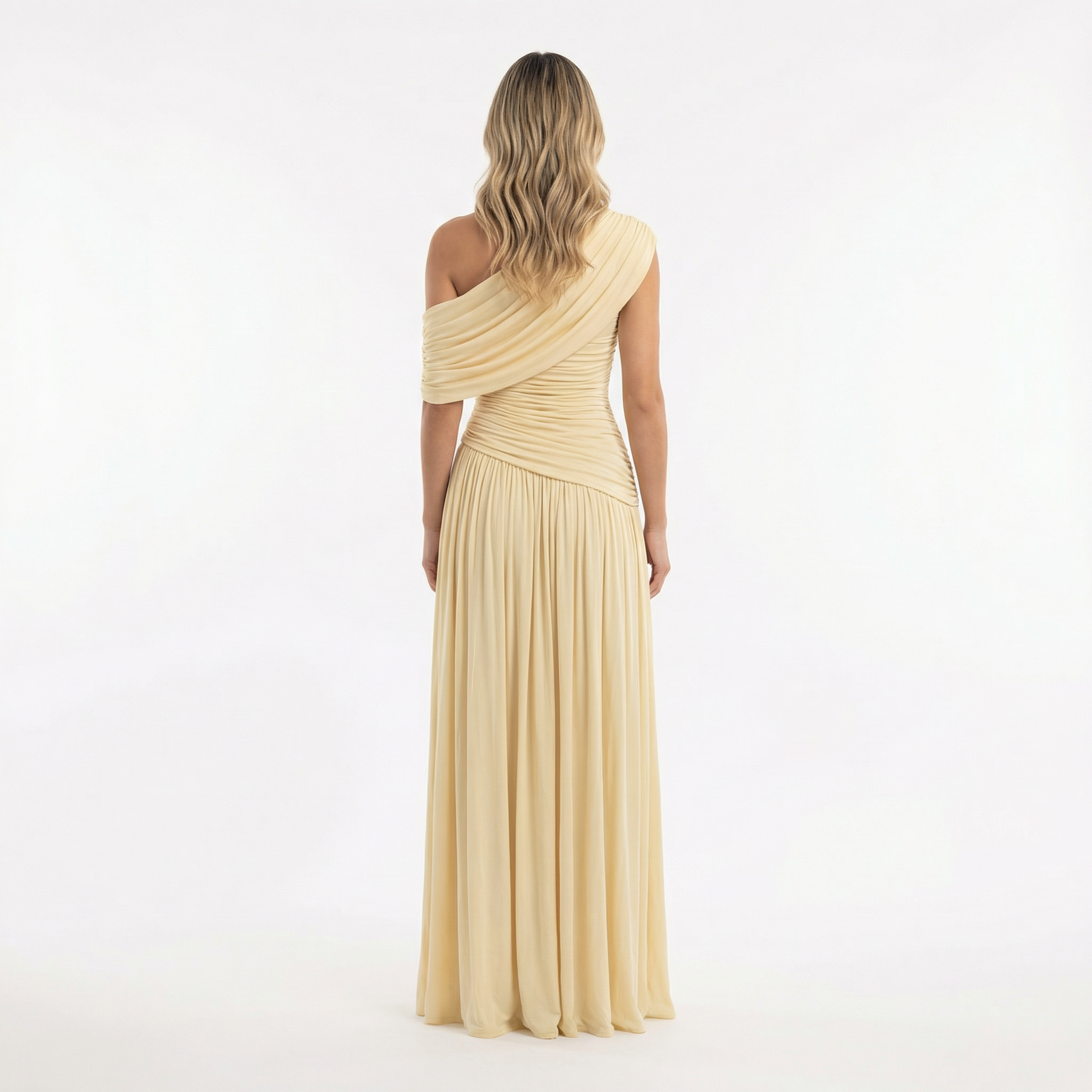Celestina | Vestido largo asimétrico de un hombro