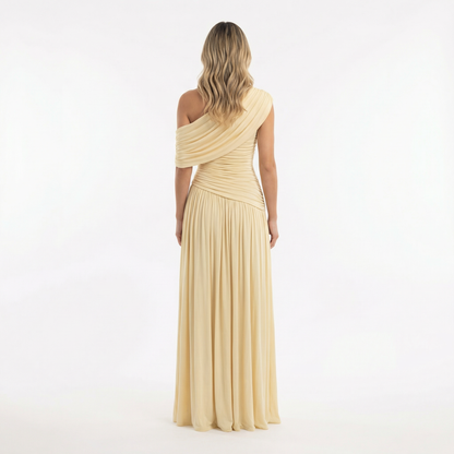 Celestina | Vestido largo asimétrico de un hombro