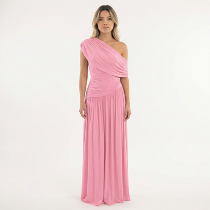 Celestina | Vestido largo asimétrico de un hombro