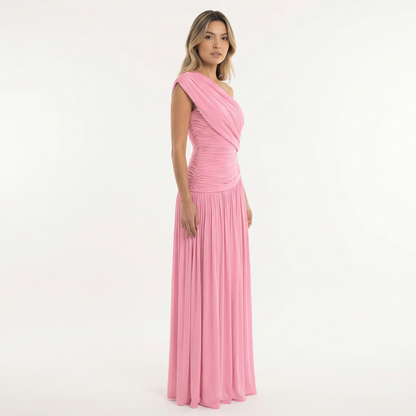 Celestina | Vestido largo asimétrico de un hombro