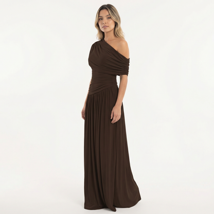 Celestina | Vestido largo asimétrico de un hombro