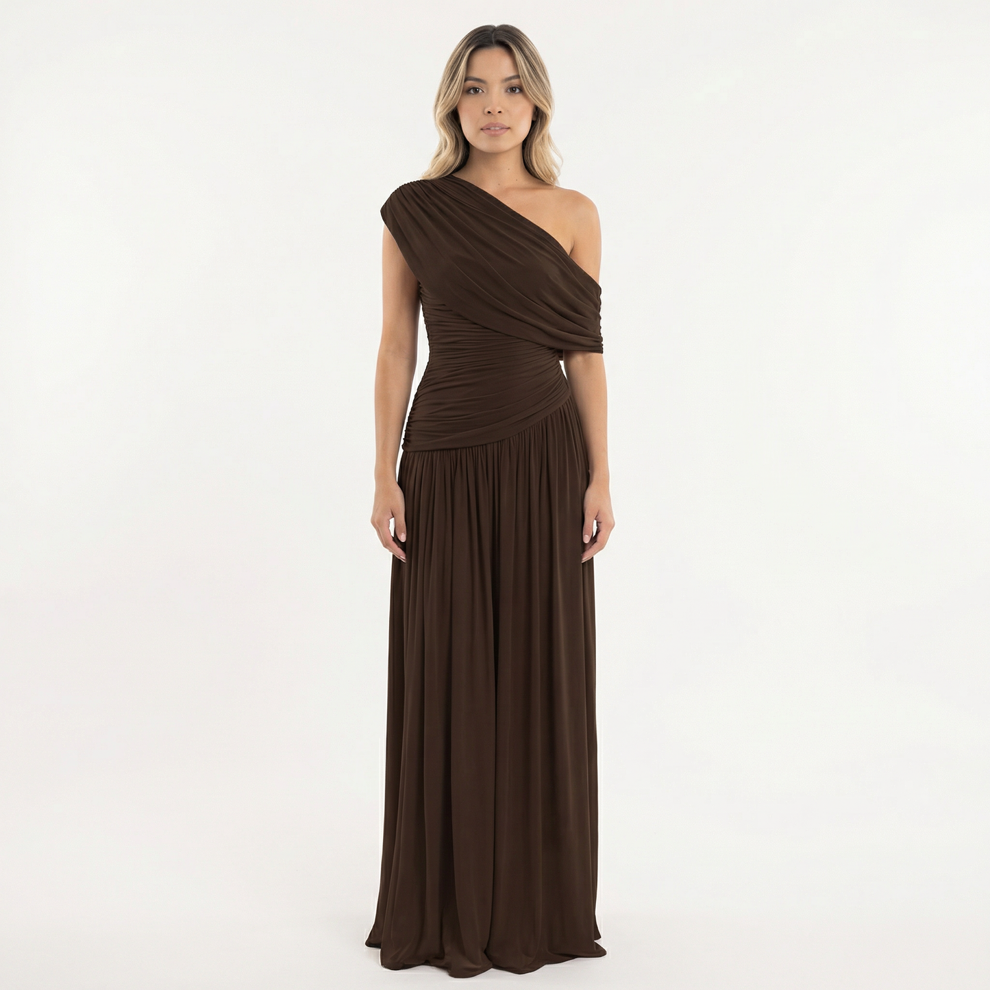 Celestina | Vestido largo asimétrico de un hombro