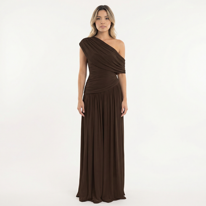 Celestina | Vestido largo asimétrico de un hombro